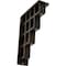 Ekena Millwork Diane Wrought Iron Bracket, (Triple center brace), Antiqued Brass 2"W x 5 1/2"D x 8"H BKTM02X05X08TDIABS - alternate 1